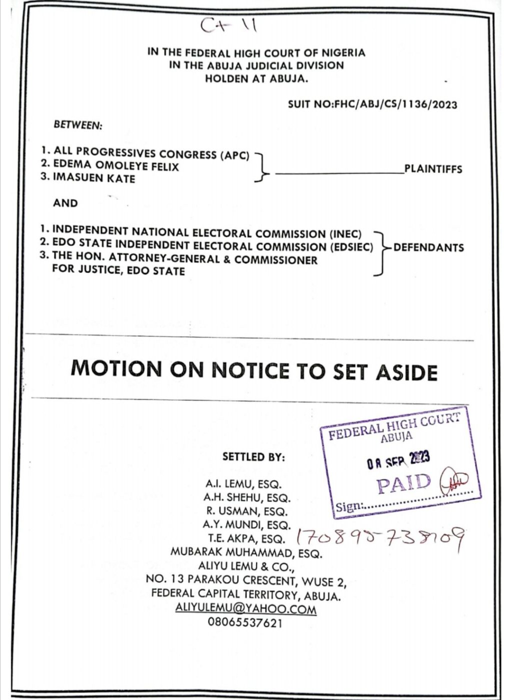 LGA Election Case